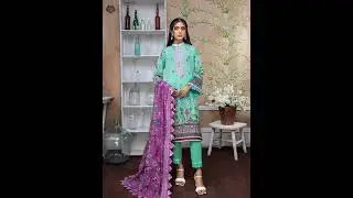 Gulljee summer collection 2022 ! luxury lawn neck embroidered shirt with organza cut work dupatta !
