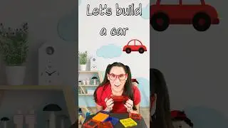 Can you help build a Car using the tiles? Building Shapes for Kids #shorts #buildingblocks