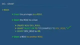 45 Oracle SQL Developer Tutorial For Beginners   52   DCL   Role Privileges