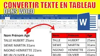 Comment convertir facilement un texte en tableau dans Word