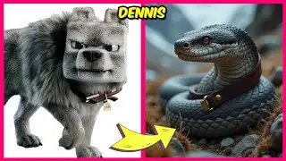 Minecraft Movie Characters BUT Snakes🐍🐺  + Their Favorites Things! | Dennis, Steve, Chicken Jockey