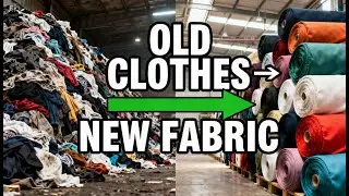 How Old Clothes Become New Fabric (Most People Don&rsquo;t Know This) #industrialprocess #wastetovalue