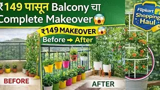 ₹149 पासून Balcony चा Complete Makeover 😱 | Creeper Stand + Cute Planters home garden tips