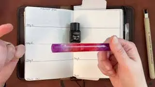 Diamine Inkvent Calendar 2021 Day 1 Swatching: Seize the Night