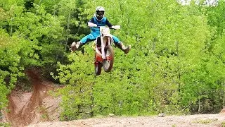 Learning how to jump a dirt bike from an enduro racer.