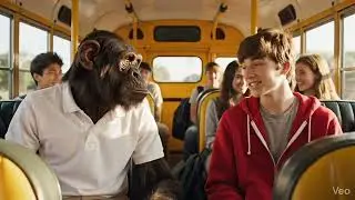 A Day at School with a Chimpanzee 🐵📚 | Funny Kids Video