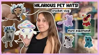 ✨ Week of Crochet ✨ Crocheting HILARIOUS cat/dog hats, designing patterns & pattern testing
