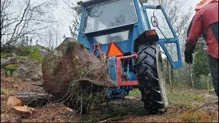 PUSHING THE OLD FORD 4600 TO ITS LIMITS BY LIFTING A 1000KG STONE!!! | New intro