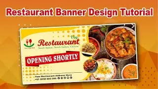 Restaurant Banner ka Design Kaise Bnaye | Restaurant Banner Design Tutorial | Corel Draw