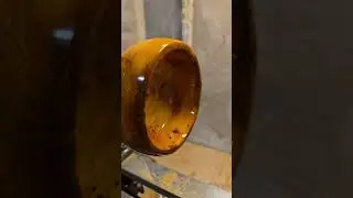 Bowl 7 - Food safe oil applied to this beautiful Yew! 🤩  #woodworking #wood #woodturning #diy