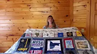 Long arm quilting on T-shirt Quilt