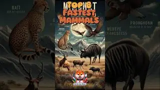 DataInu Kids 🐯 Top 8 Fastest Mammals in the World 🐆 Speed Champions of the Animal Kingdom 🦇
