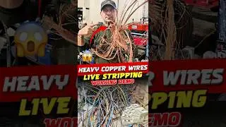 Heavy Copper Wire Scrap Live Stripping Demo - Model BS 11 #shorts #viralvideo