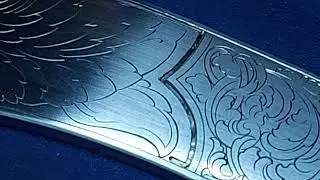 HAND ENGRAVING A WILLIAM HENRY KNIFE (PART TWO , CUTTING CHANNELS FOR INLAY)