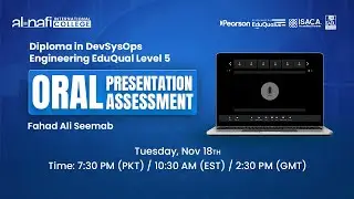 🔴LIVE - Al Nafi EduQual Diploma Oral Presentation Assessment | Fahad Ali Seemab