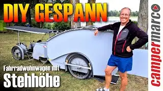 Komplettes Gespann aus Triplexplatten | Andreas Fahrradwohnwagen hat Stehhöhe | Treffen Mondsee 2025