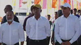 The President inaugurates completion of multiple developmental projects on Dh.Hulhudheli Island
