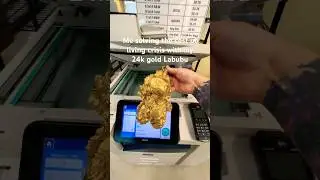 I Found an Infinite Money Glitch (24k Gold Labubu) #shorts #labubu #gold #popmart #toycollector