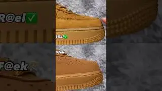 Real Vs Fake Wheat Supreme Air Force 1 #sneakerhead #sneakers #viral