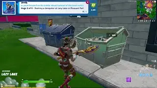 Destroy a Dumpster at Lazy Lake or Pleasant Park - Fortnite