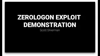 Zerologon Exploit Demonstration (CVE-2020-1472)