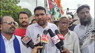 Raziuddin Advocate president AIMIM Nalgonda addressing to media about genocide in gaza by Israel 