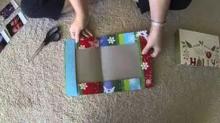 Make a Christmas Gift - Present Box from a box top