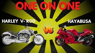 Harley V Rod vs Hayabusa - One On One - Drag Race