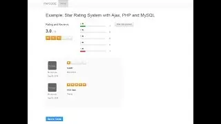 Star Rating System with Ajax, PHP and MySQL