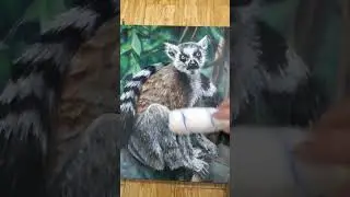 it's varnish time! #art #painting #shorts #lemur #varnish