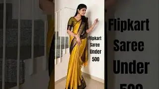 😍Flipkart Saree under 500 rs, online saree #youtubeshorts #trending #shortsfeed #unboxing #review