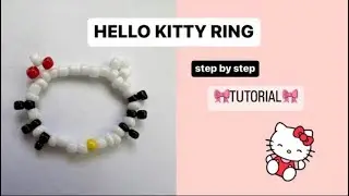 How to Make a Beaded Hello Kitty Ring DIYTutorial | DIYByChessa #diy #tutorial