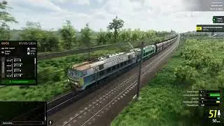 Duet zielonych Byków podpięty do pociągu towarowego vs pociąg widmo na szlaku[ SIM RAIL ]