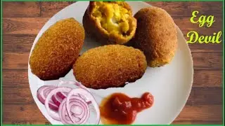 Egg Devil Recipe | Dimer Devil | Bengali Egg Chop| Egg Devil with Chicken Keema