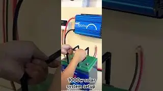 1000# Solar system setup #solarenergy #solarsystem #1000watt #solarprojects #solarpanel