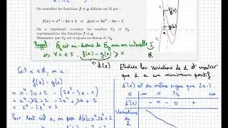 Position relative de 2 courbes • Courbe au-dessus • Dérivation • variation • fonction • première S