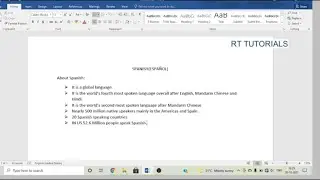 About Spanish  explain in Telugu