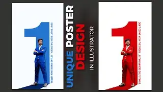 Unique Poster Design in illustrator l How to make Modern Creative Poster in illustrator