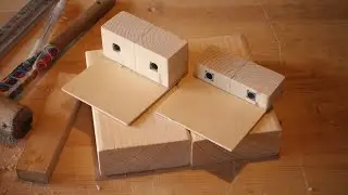 [DIY] ドリル無しで２x４の端材からダボ穴治具を作る