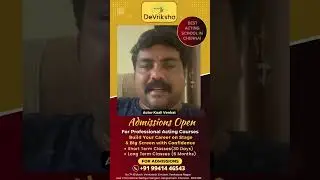 #kaalivenkat #actor Speech about our #devriksha #actingschool #actingcoach #actingworkshop #chennai