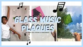 HOW TO: DIY Glass Music Plaque (no Cricut needed) 🙌🏽 *CHEAP+EASY*