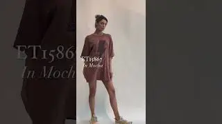 ED15867 COMFY OVERSIZED DRESS SHIRT WITH LIGHTNING BOLT BY EASEL ONLINE