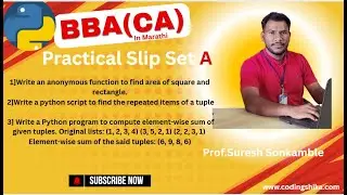 SP Pune University | T.Y.B.B.A.(C.A.) Sem V | Python Practical Exam (CA-506) | CBCS 2019