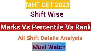 MHT CET 2023 | Marks Vs Percentile Vs Rank | Most Accurate Analysis | Marks Vs Percentile MHT CET