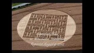 CROP CIRCLE  - Cheesefoot Head, nr Winchester, Hampshire - Reported August 9, 2012