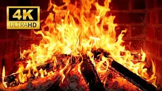 🔥 Cozy Fireplace 4K UHD! (12 HOURS) 🔥 Stress Reliever and Sleep Reliever with Crackling Fire Sounds.