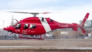Canadian Coast Guard Bell 429 (B429) departing & arriving in Montreal (YUL/CYUL)