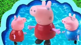 learn peppa pig characters names with toy pool in Box For Kids/Toys for Toddlers
