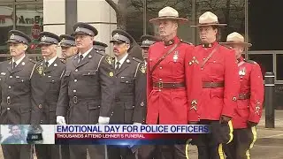 Thousands of officers salute Officer Craig Lehner as they pay their final respects
