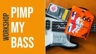 Pimp My Bass Guitar - replacing strings, bridge and pickups on a cheap bass (no talking)